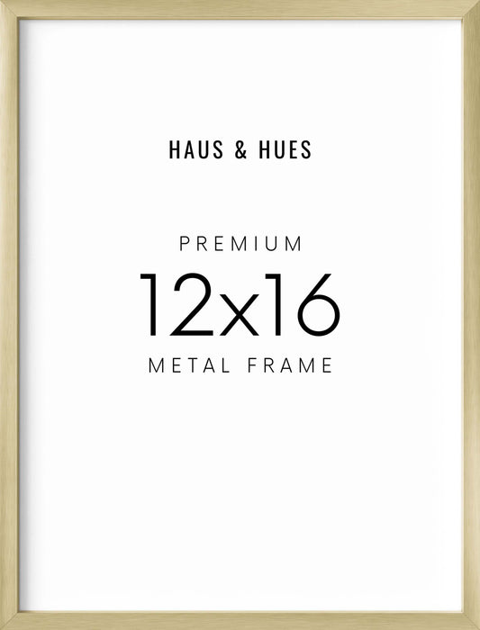 12x16 in, Set of 4, Gold Aluminum