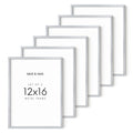 12x16 in, Set of 6, Silver Aluminum