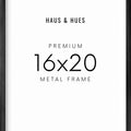 16x20 in, Set of 3, Black Aluminum