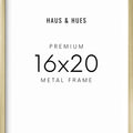 16x20 in, Set of 6, Gold Aluminum