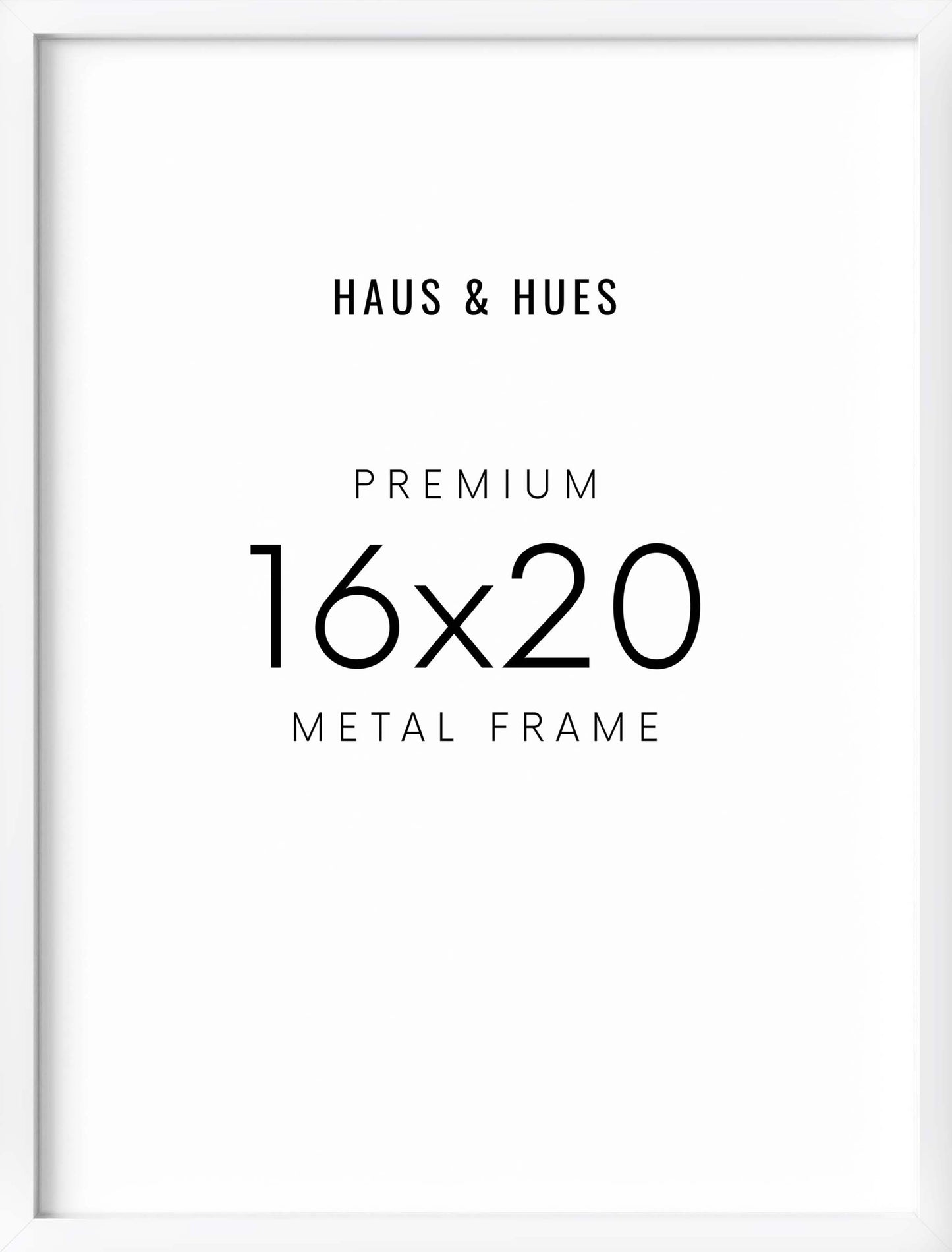 16x20 in, Individual, White Aluminum