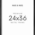24x36 in, Set of 4, Black Aluminum