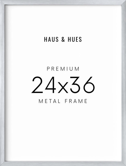 24x36 in, Individual, Silver Aluminum