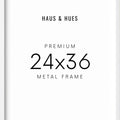 24x36 in, Set of 3, White Aluminum