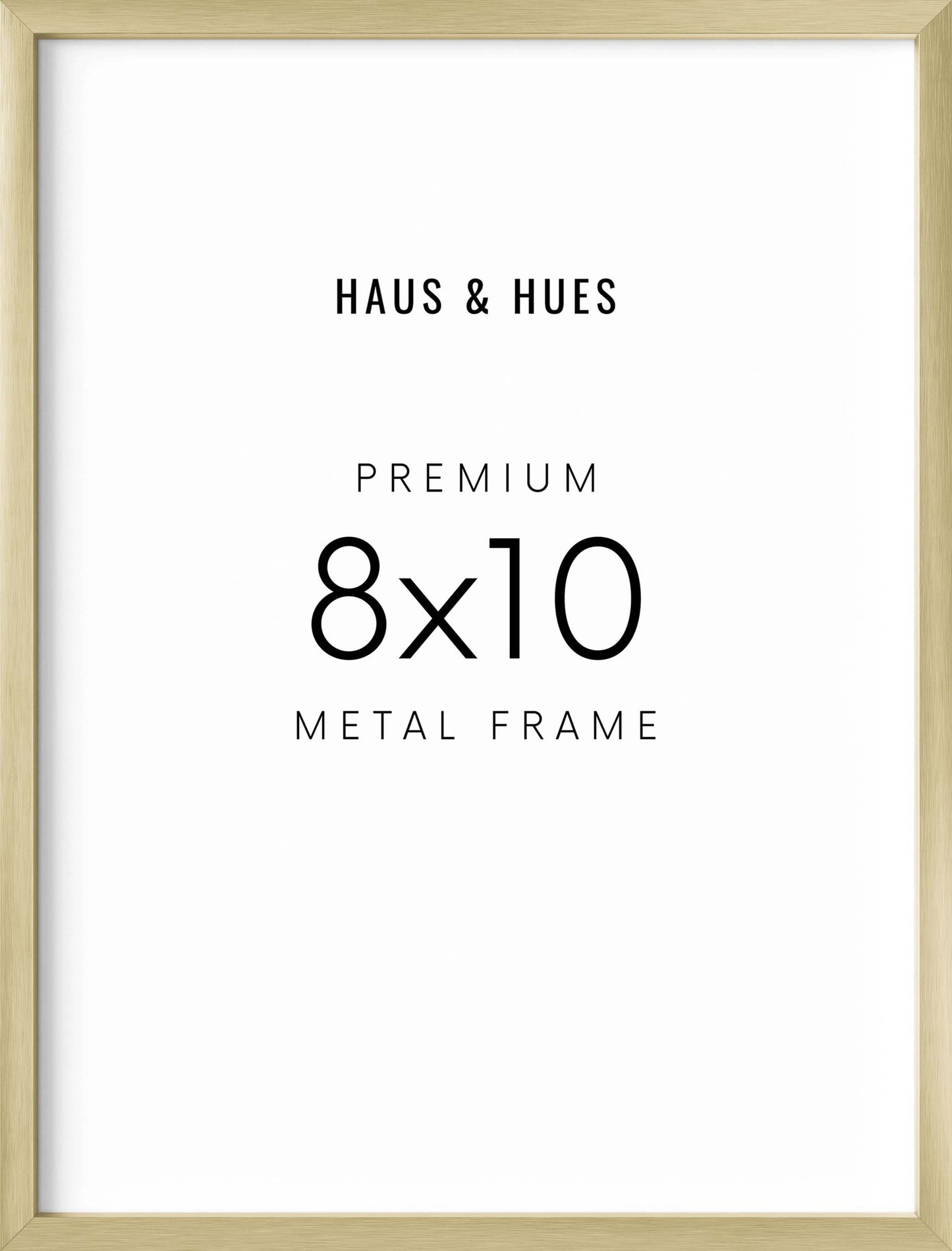 8x10 in, Set of 4, Gold Aluminum