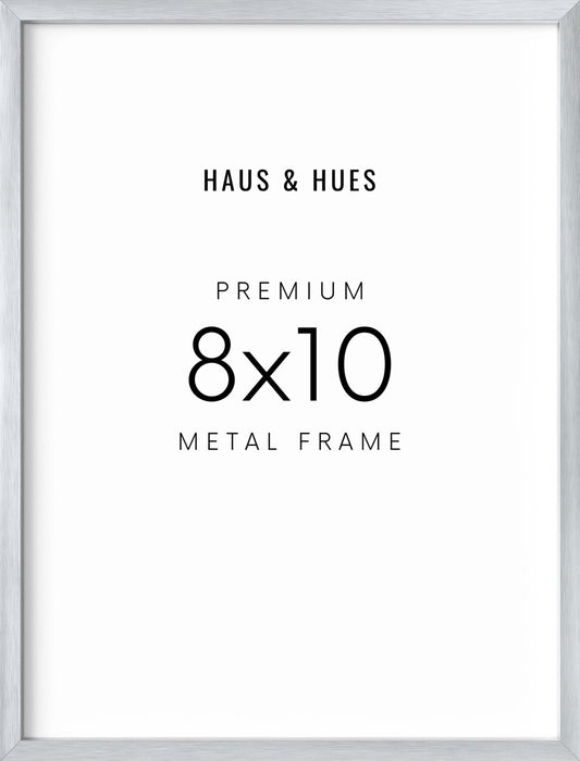 8x10 in, Set of 4, Silver Aluminum