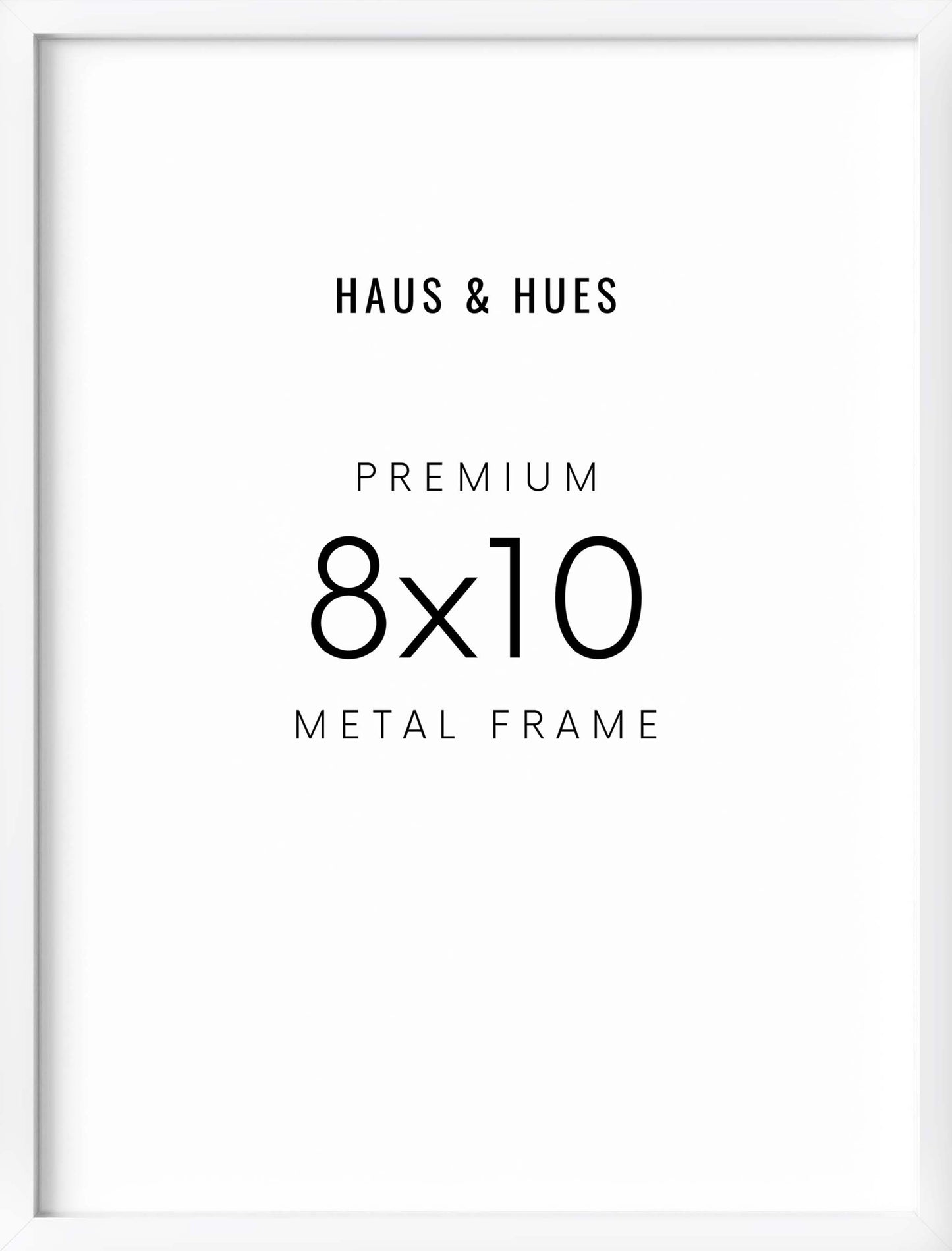 8x10 in, Individual, White Aluminum