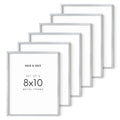 8x10 in, Set of 6, Silver Aluminum