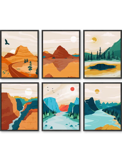 Abstract National Parks Set