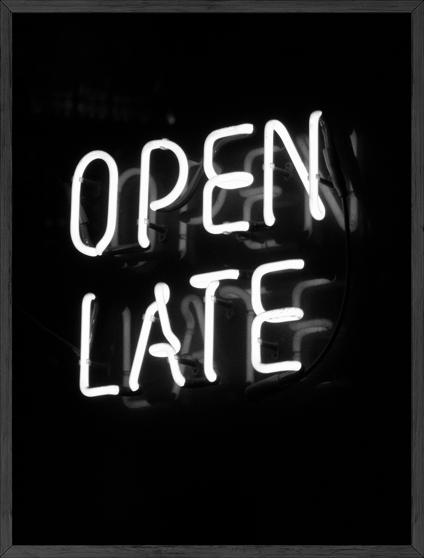 Open late neon sign