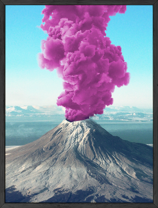 Pink trippy volcano