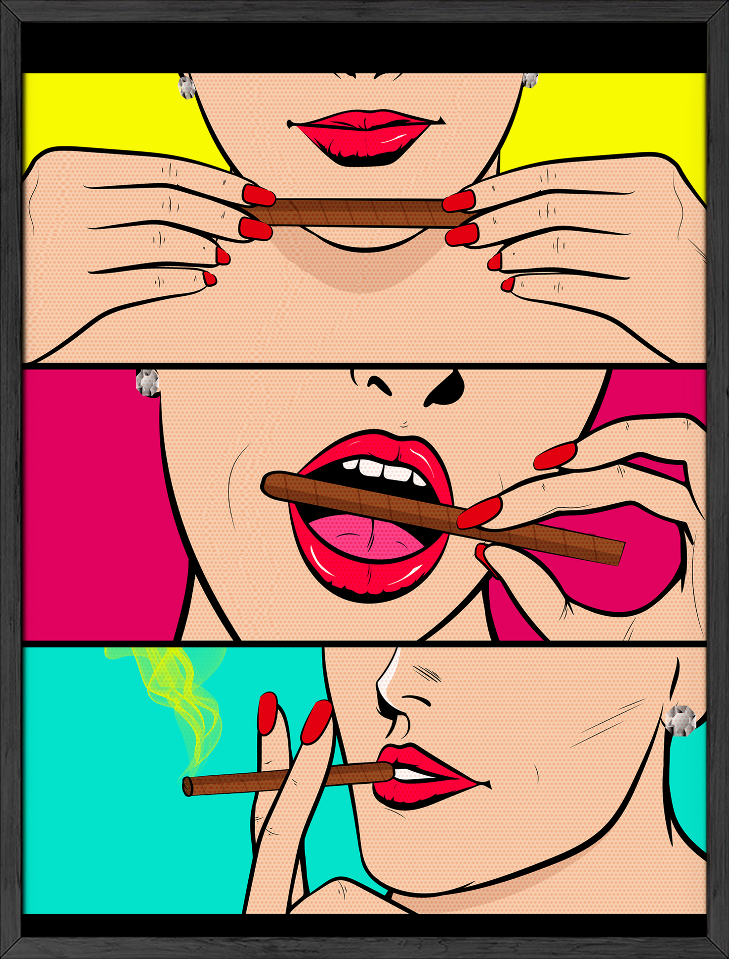 Colored rolling pop art