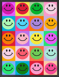 Multi colored smileys