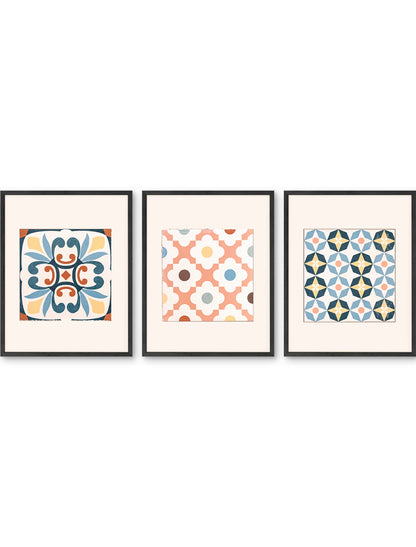 Tiles Art Print Set of 3