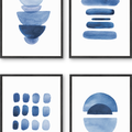 Blue Abstract Watercolor Set