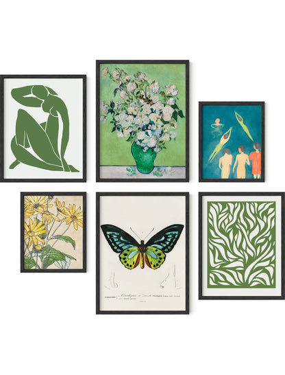 Green Gallery Wall