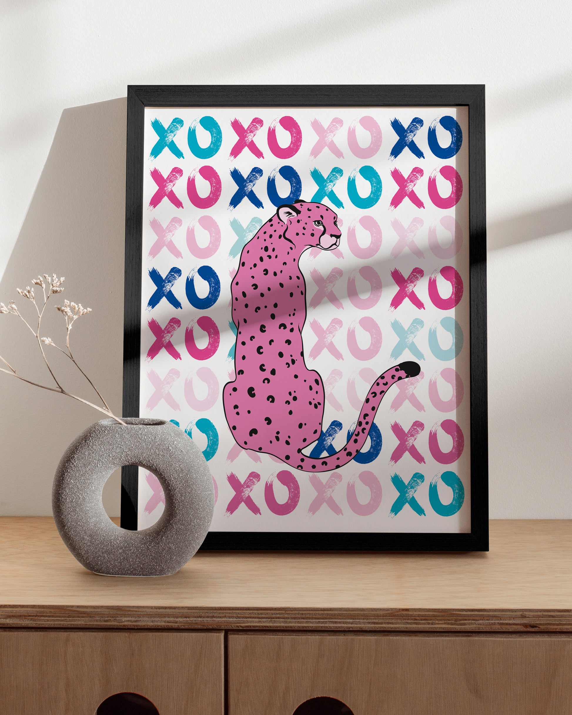 HAUS AND HUES Cheetah Print Wall Décor Pink Posters for Room Aesthetic  Blush Pink Cheetah Wall Art, Preppy Room Decor UNFRAMED 12” x 16” 