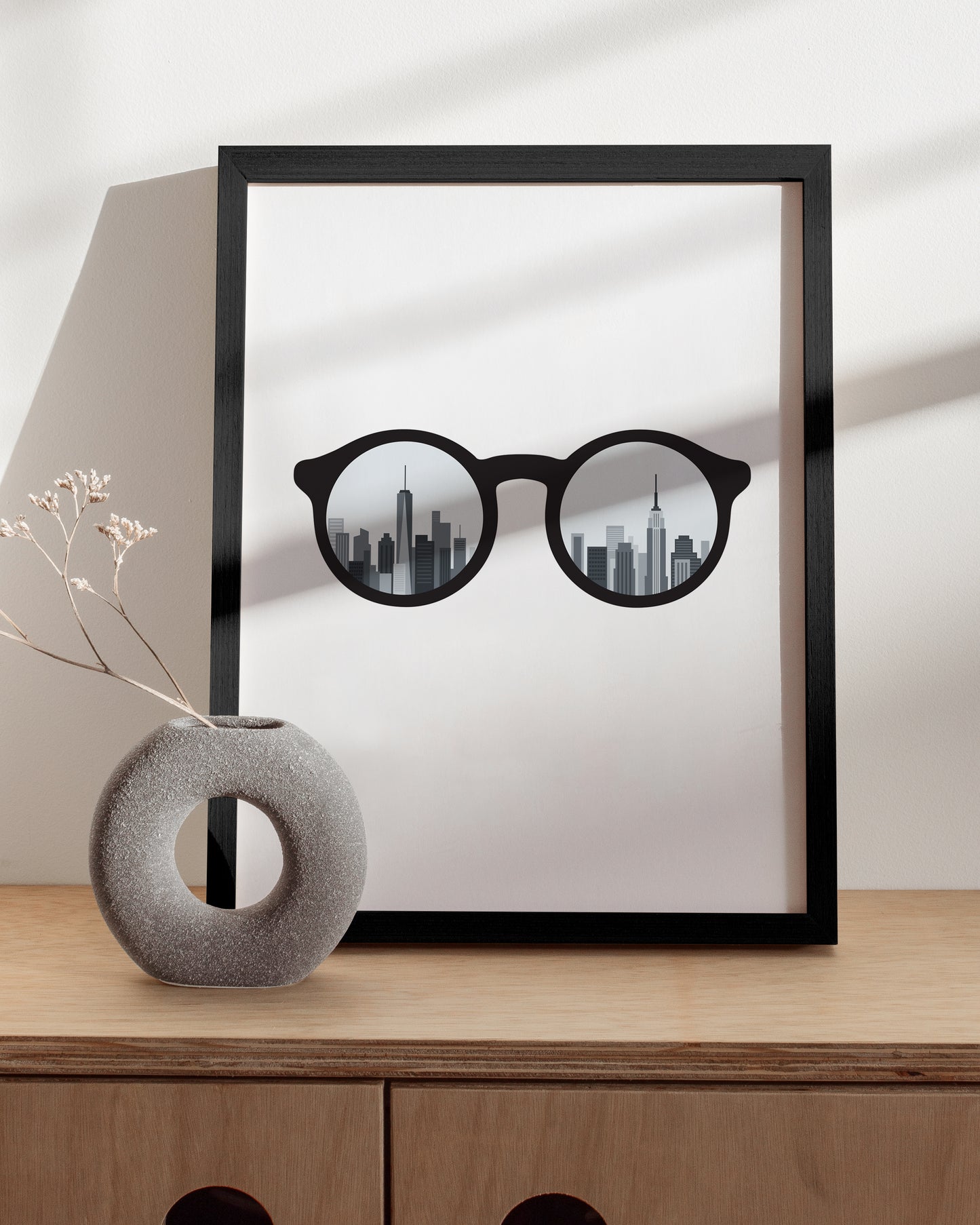 NYC skyline glasses