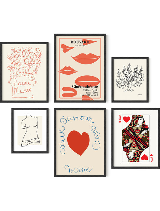 Vintage beige gallery wall
