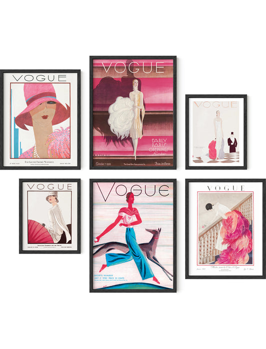 Vintage vogue gallery wall